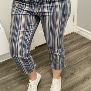 Stripes jeans stretchy